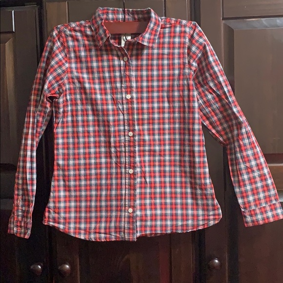 Girls Plaid Button Down Shirt - Picture 1 of 4